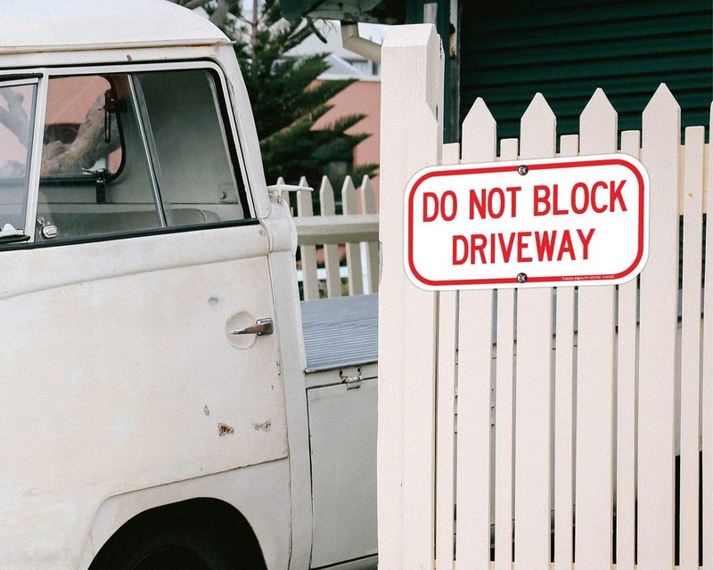 Faittoo (2 Pack) Do Not Block Driveway Sign, No Parking Sign, .40 Rust Free Aluminum 12 x 6 Inches, UV Protected, Weather Resistant, Waterproof, Durable Ink, Easy to Mount - Image 5